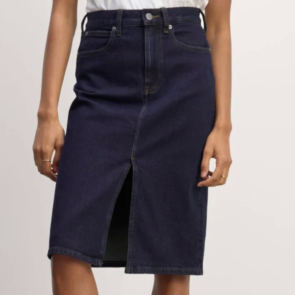 Everlane The Mid-Way Skirt in Deep Rinse, Size 29 NWOT - Picture 15 of 16